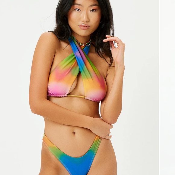 Frankie’s Bikinis - Bash Wrap Halter bikini set - Picture 1 of 6